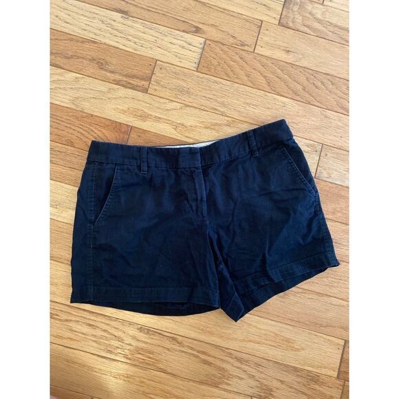 J. Crew women's black cotton mid-rise casual summer shorts size 8 - Picture 1 of 8
